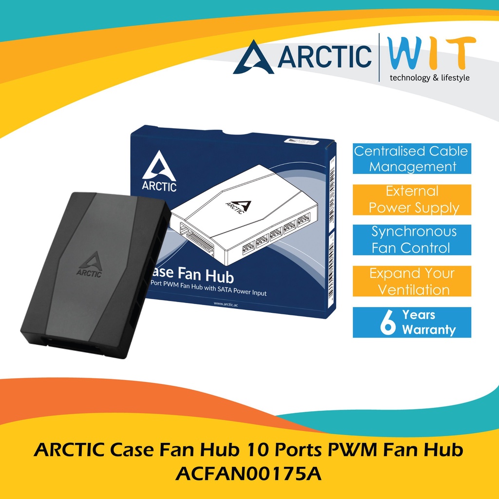 ARCTIC Case Fan Hub 10 Ports PWM Fan Hub - ACFAN00175A | Shopee Malaysia