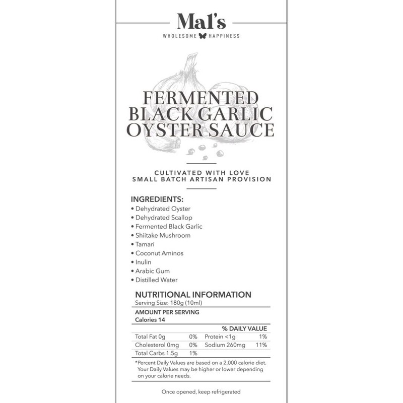 Buy Mal S Fermented Black Garlic Oyster Sauce 180g Keto Low Carb Diabetic Friendly Seetracker Malaysia
