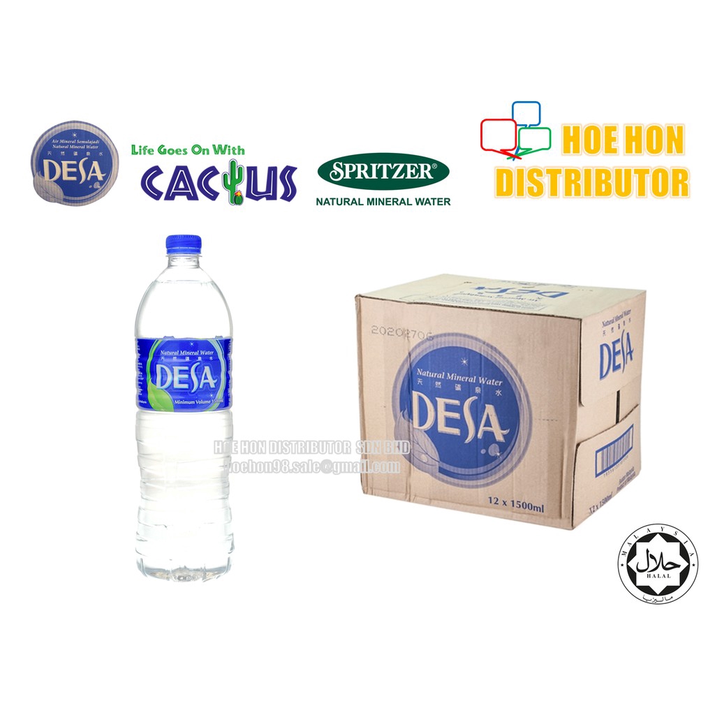 Desa Cactus Spritzer Mineral Water 1500ml 1 5l Shopee Malaysia