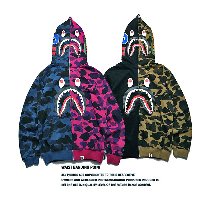 bape purple and blue hoodie