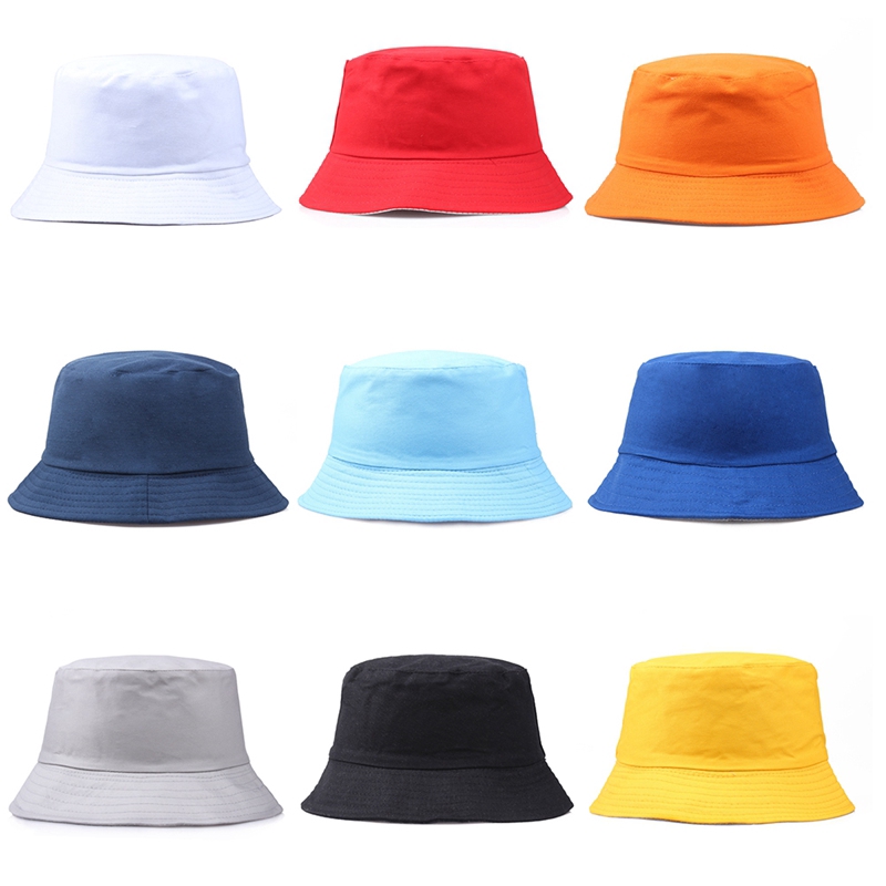 blue and orange bucket hat