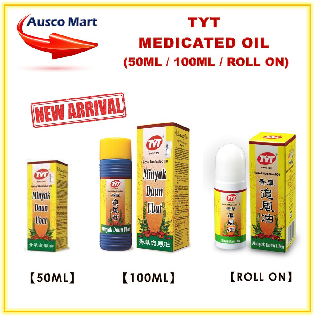 TYT HERBAL MEDICATED OIL (50ML; 100ML & ROLL ON) Shopee Malaysia