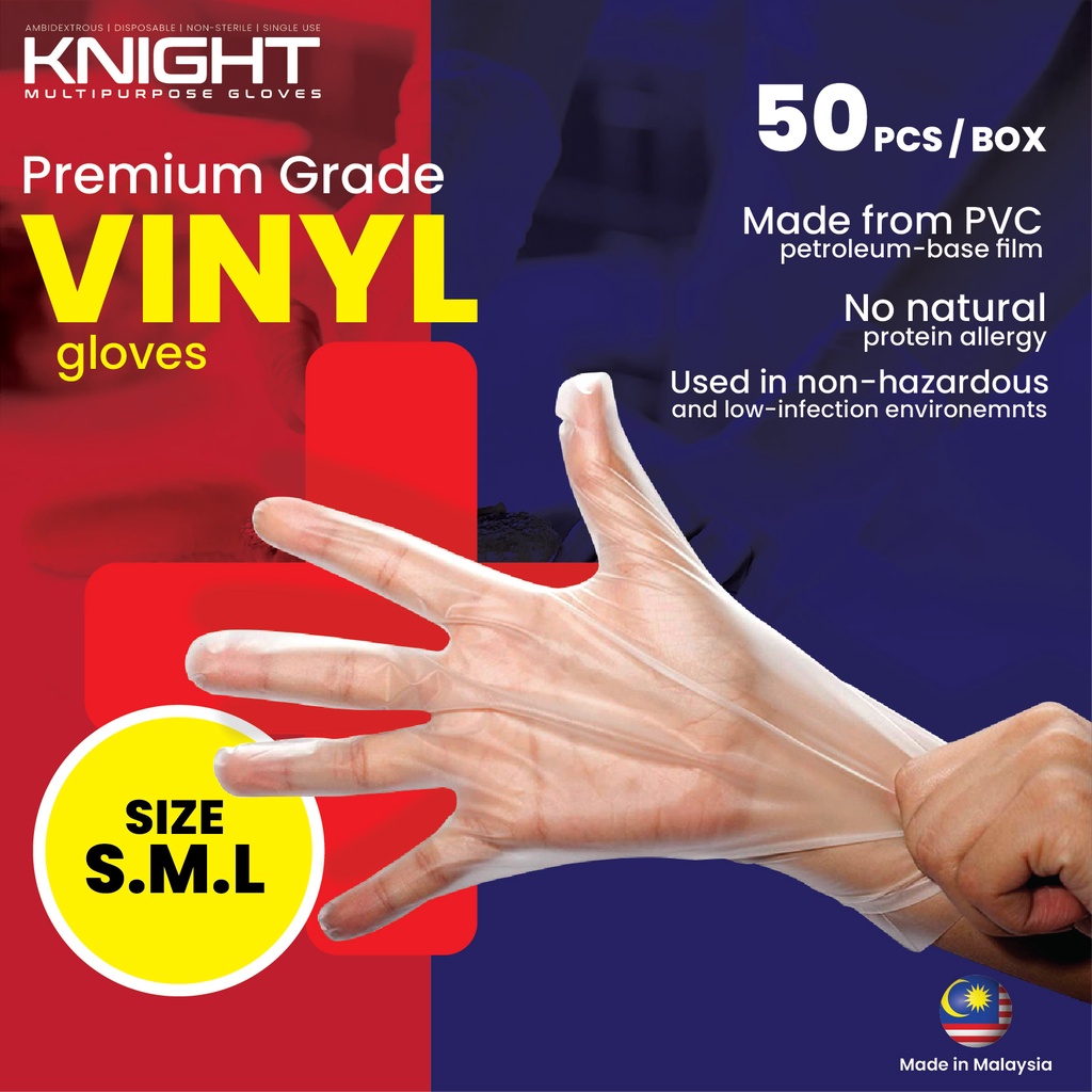 Puritex Powder Free Disposable Vinyl Glove 50pcs Disposable Glove PVC