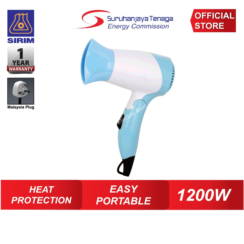 2-In-1 Mini Travel Portable Hair Dryer 1200w Siirm Approved | Shopee  Malaysia