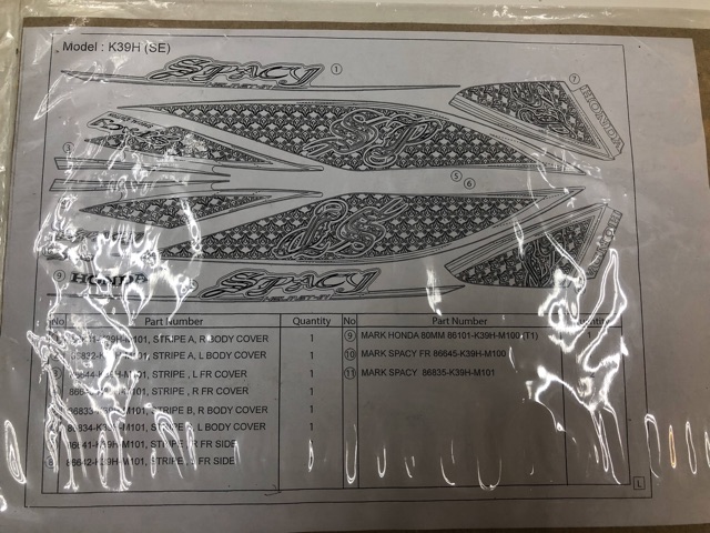 Sticker Comp Honda Spacy Se Original Shopee Malaysia