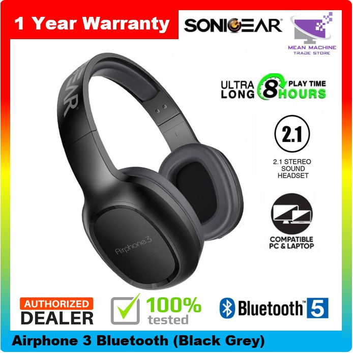 SonicGear AirPhone 3 Wired & Wireless Bluetooth Dual Usage Headset (For ...