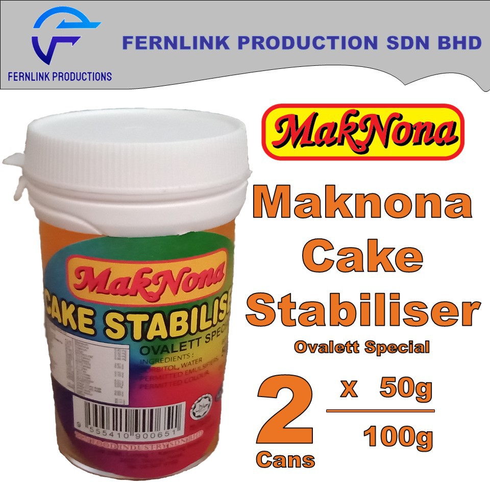 Maknona Cake Stabiliser Ovalett Special 2 X 50g Penstabil Kek Ovalett