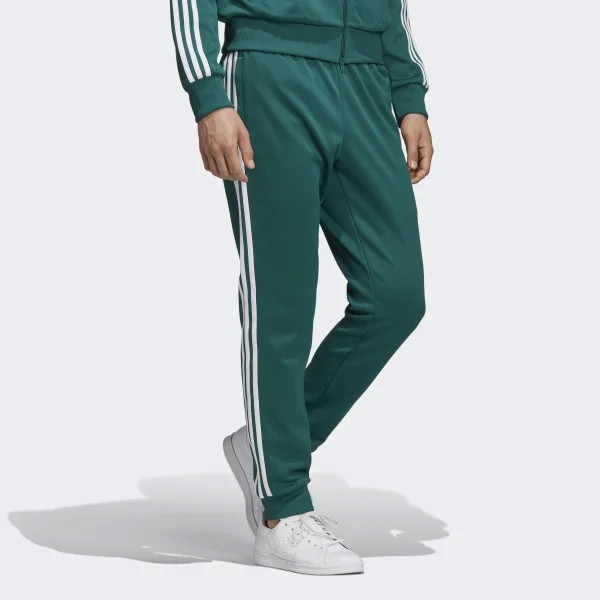 adidas sst green track pants