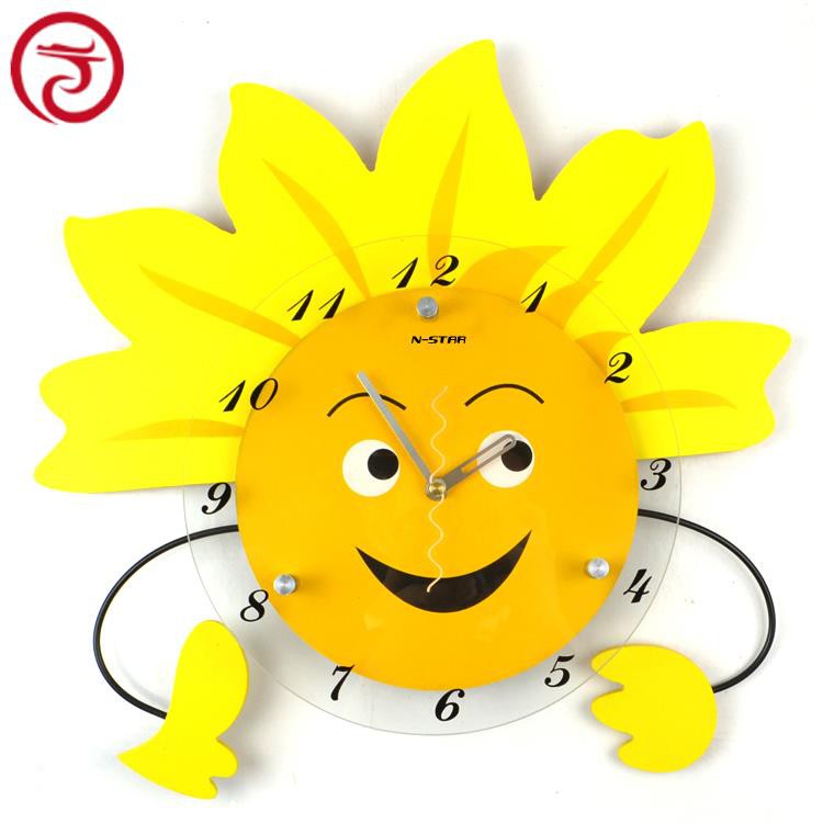 Sunflower Smiley Garden Creative Mute Watch Fashion Living Room