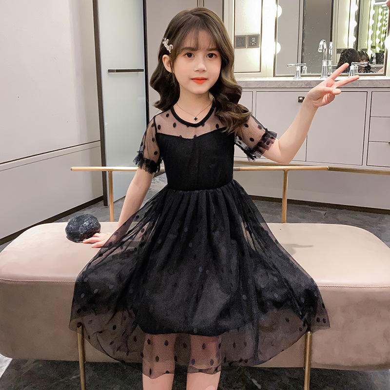 girls casual black dress