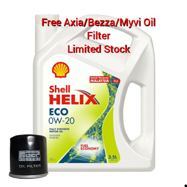 Shell Helix ECO 0W20 Fully Synthetic Engine Oil 3.5 Litre 