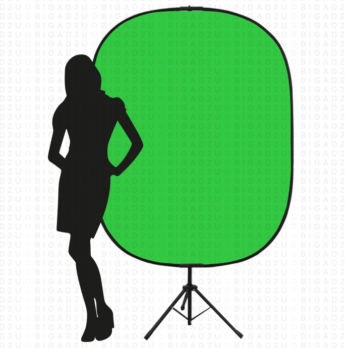 Collapsible Green Screen PopUp Backdrop Panel Stand Portable Studio