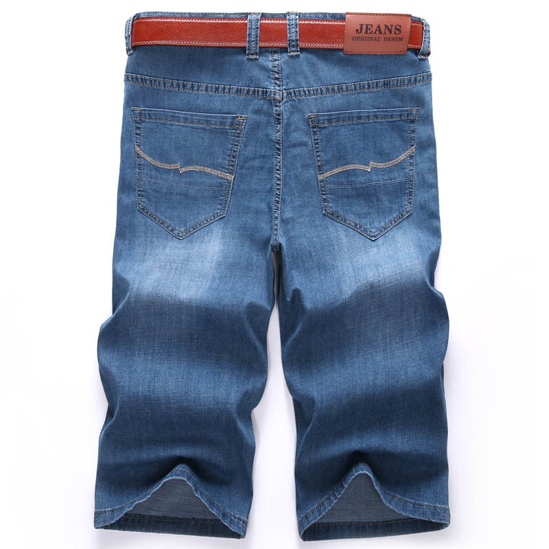 mens long jean shorts below the knee