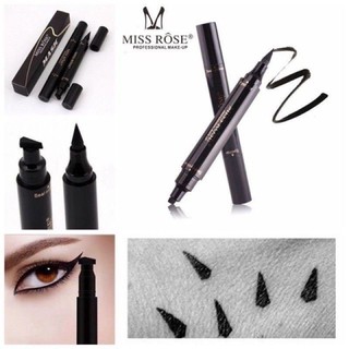 Miss Rose Magic 2in1 Winged Eyeliner Stamp Waterproof Moulding Makeup Cosmetic Black Liquid Eye Liner