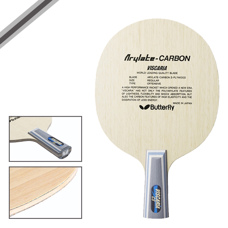 Ping Pong Racket,Paddle Made in Japan Butterfly Viscaria FL Blade Table Tennis 