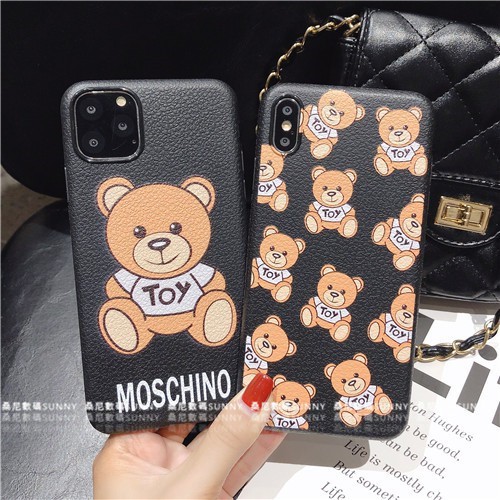 Suitable For Iphone 13 11 12 Pro Max Moschino Bear All Inclusive Phone Case Xmax Xr Silk Pattern Protective Cases Shopee Malaysia