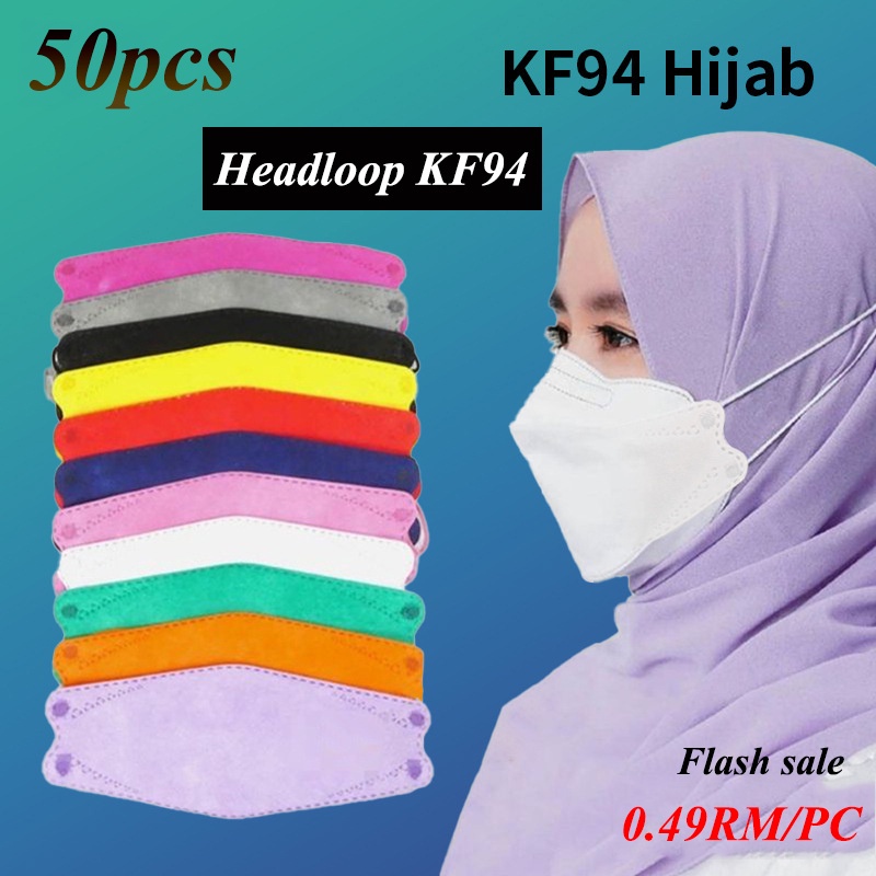 o175-ready-stock-50pcs-kf94-hijab-mask-kf94-mask-headloop-hijab-mask