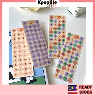 Flower Shape Alphabet Deco Sticker DIY Photocard Album DIY Diary Planner Deco Toploader Sticker kpop