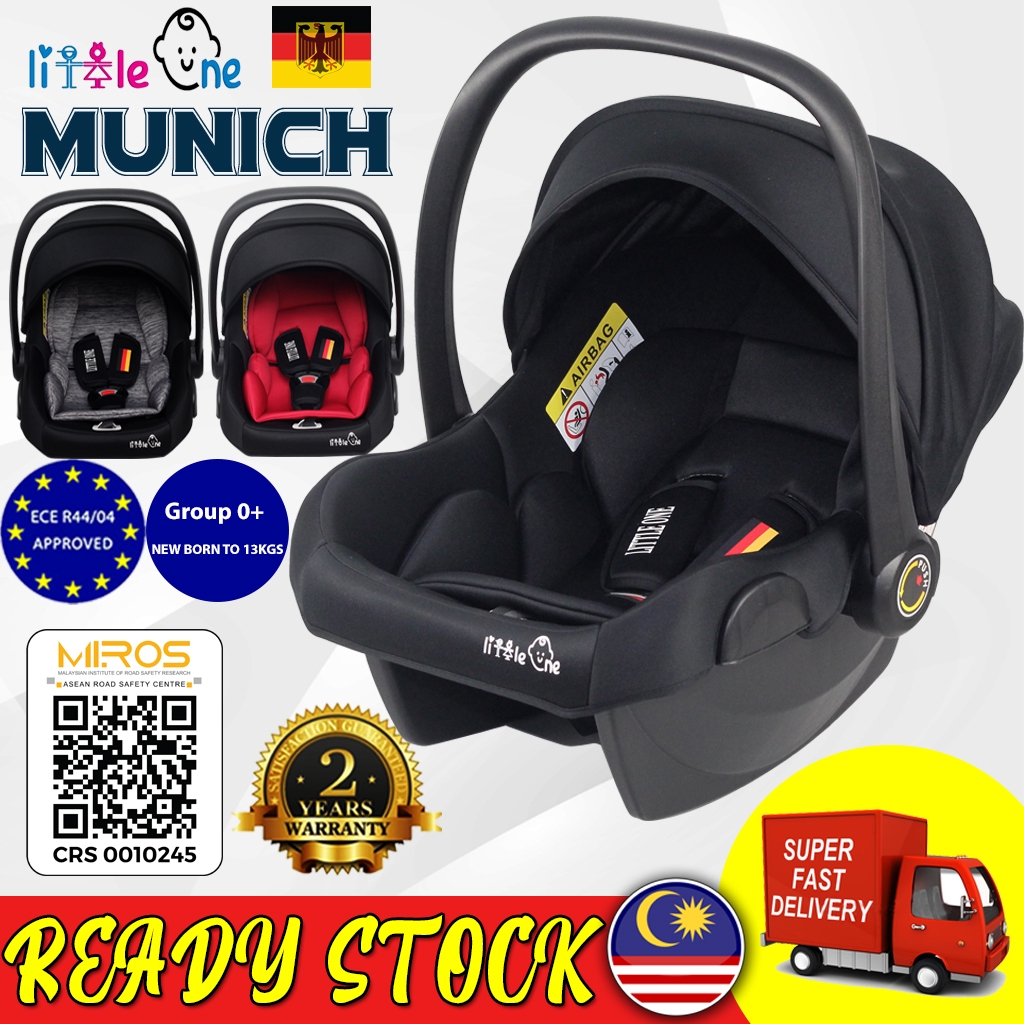 NEWBORN TO 13KG 🎁🔥SUPER SALES🎁🔥JPJ MIROS APPROVED CAR SEAT ECE  CERTIFIED LITTLE ONE MUNICH R201 INFANT BABY CAR SEAT