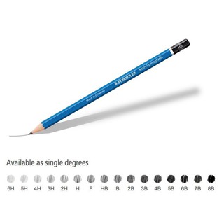 Staedtler Mars Lumograph Pencil 100 8B 7B 6B 5B 4B 3B 2B B HB H 2H 3H ...