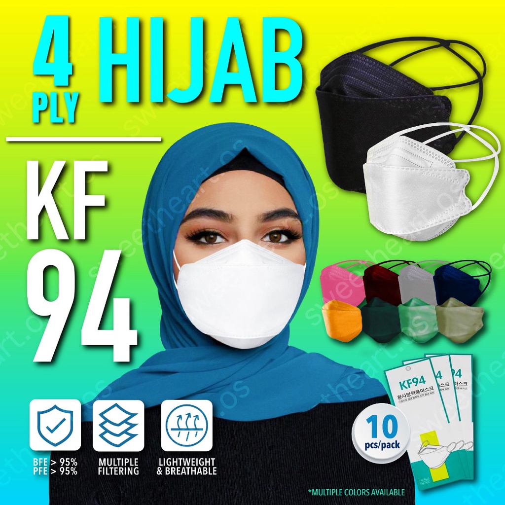 Headloop Mask kf94 Mask Head Loop 4 ply non Medical Mask Hijab Mask