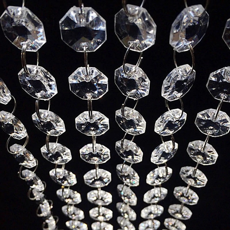 1000PCS Acrylic Diamond Strand Crystal Bead Curtain Wedding Party Decoration DIY