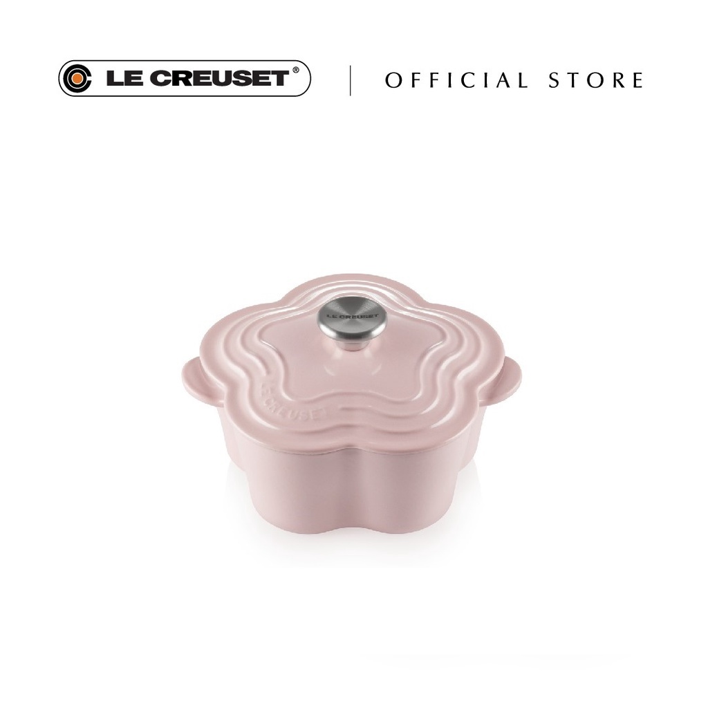 Le Creuset Flower Shaped Casserole 20cm Chiffon Pink Shopee Malaysia