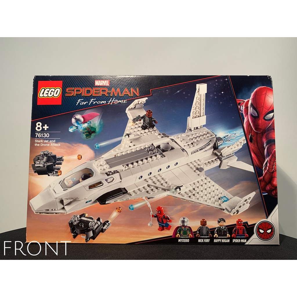 lego spider man far from home stark jet and drone attack
