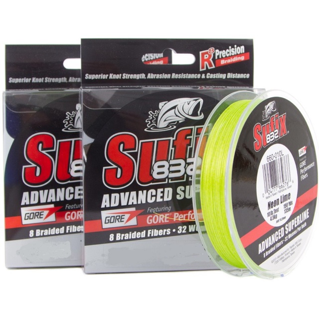 Sufix 832 Advanced Superline Braid - 10lb - Hi-Vis Yellow - 3500 yds