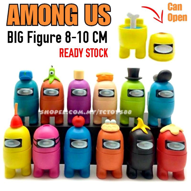 Among Us Figures 12pcs Big Among Us Figure Mobile Games Character Toys Roblox Minecraft Toy Cake Topper Toys Shopee Malaysia - roblox minecraft toys