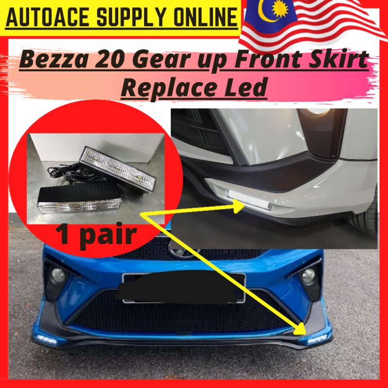Perodua Bezza 2020 2021 Front Skirt Led Light Replaceable 1set 1pair Car Led Skirt