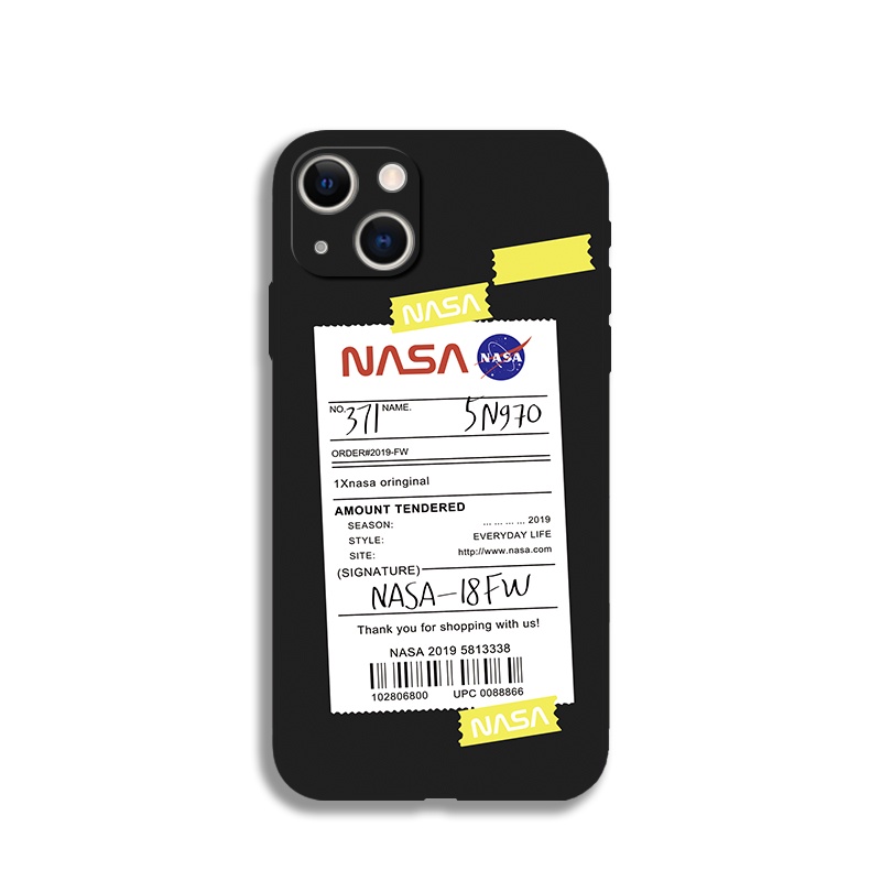 Fashion Space NASA Word Compatible For iPhone 12 13 Mini 11 14 15 Pro XS Max 6s 7 8 Plus X XR Soft Silicone Case Full Protection Cover
