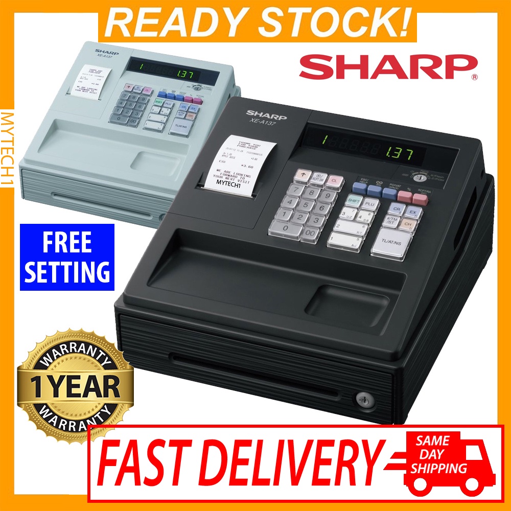Sharp Cash Register XEA137 Cashier Machine Mesin Cashier 收银机 Shopee