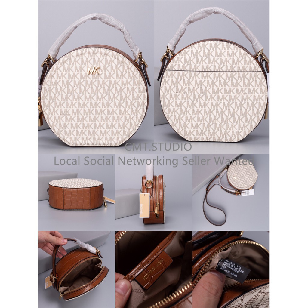 mk round sling bag