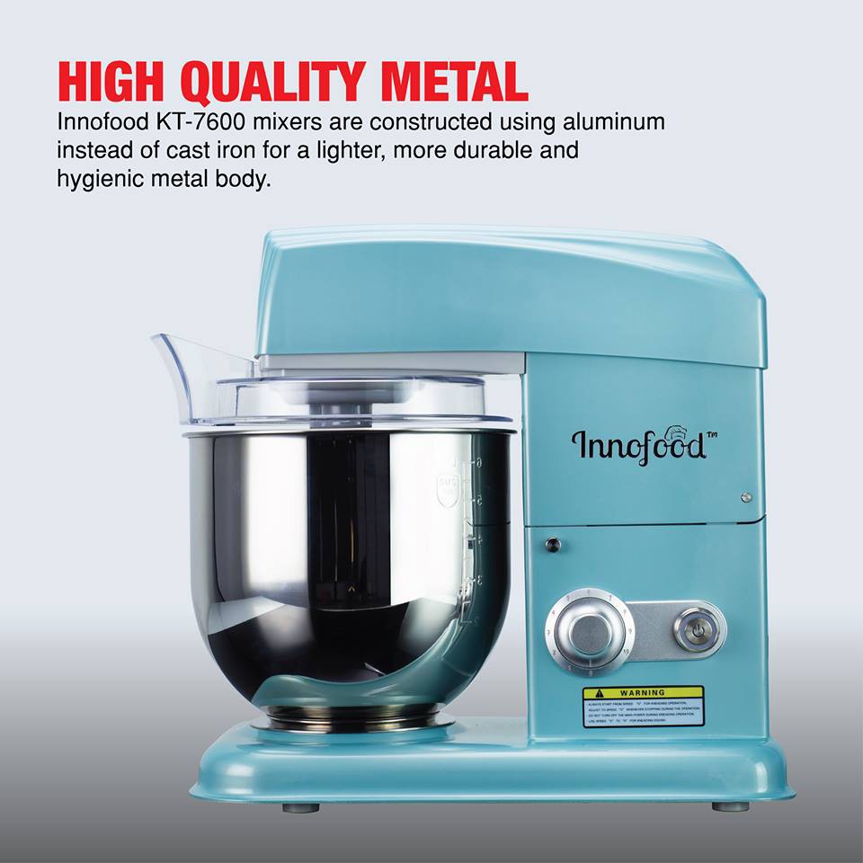 INNOFOOD KT7600 Professional Series Stand Mixer 7.0 Liters Jade blue