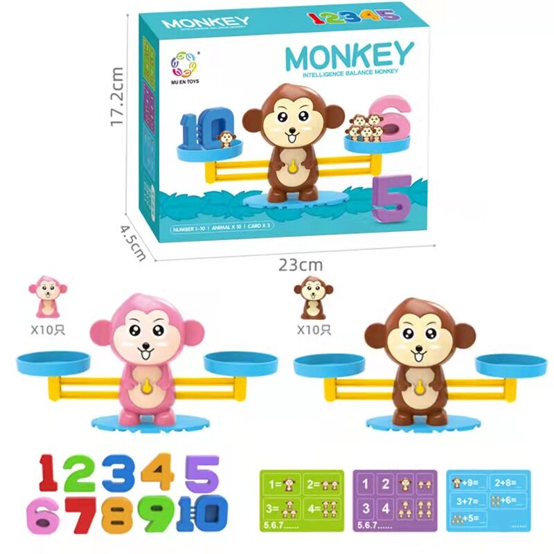 READY STOCK Children Kids Early Learning IQ Math Learning Toy Monkey/Cow