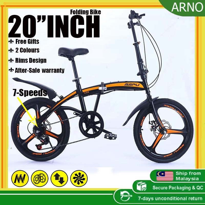 [Delivery today] 2022 variable speed double disc brake folding bike 20