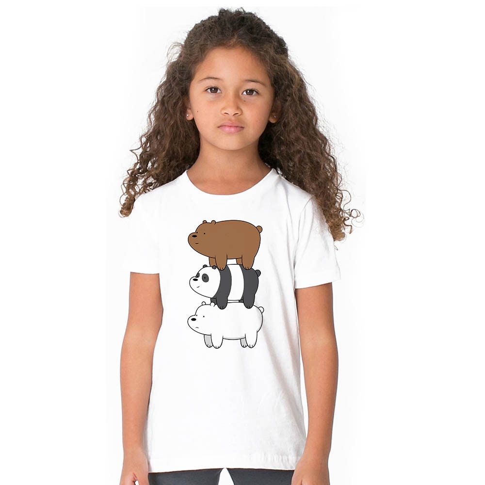 Cartoon Bear Kids T Shirt Boys Girls We Bare Bears T Shirt - teddy bear roblox t shirt