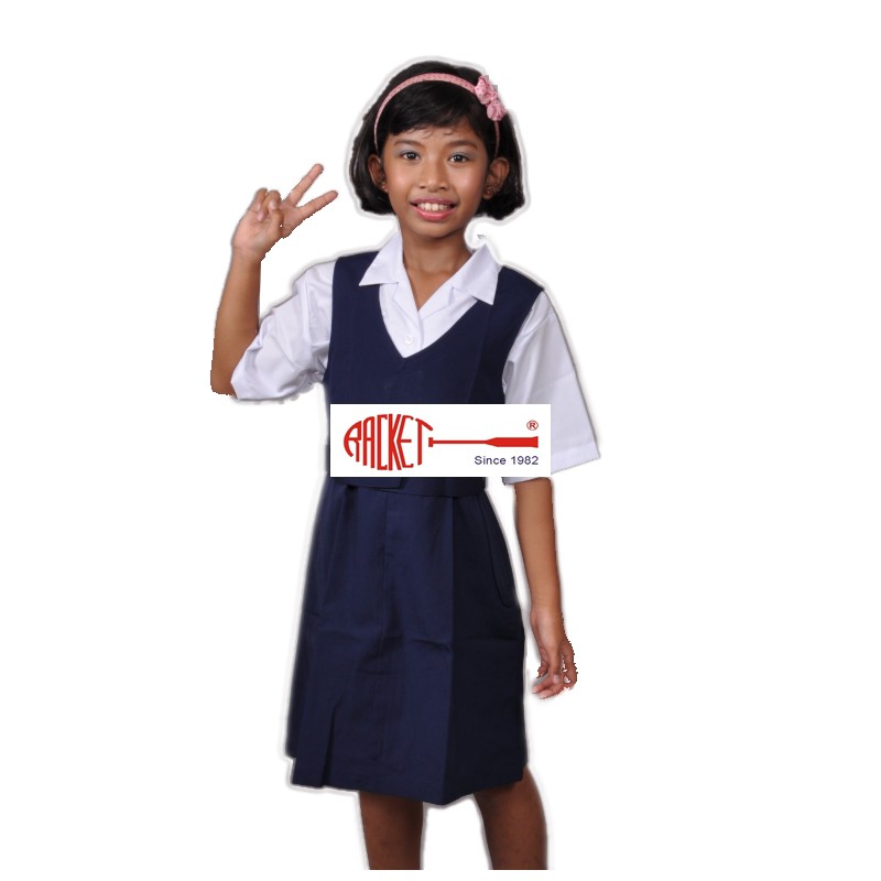 Racket School Uniform  Primary Pinafore or Gaun Sekolah  