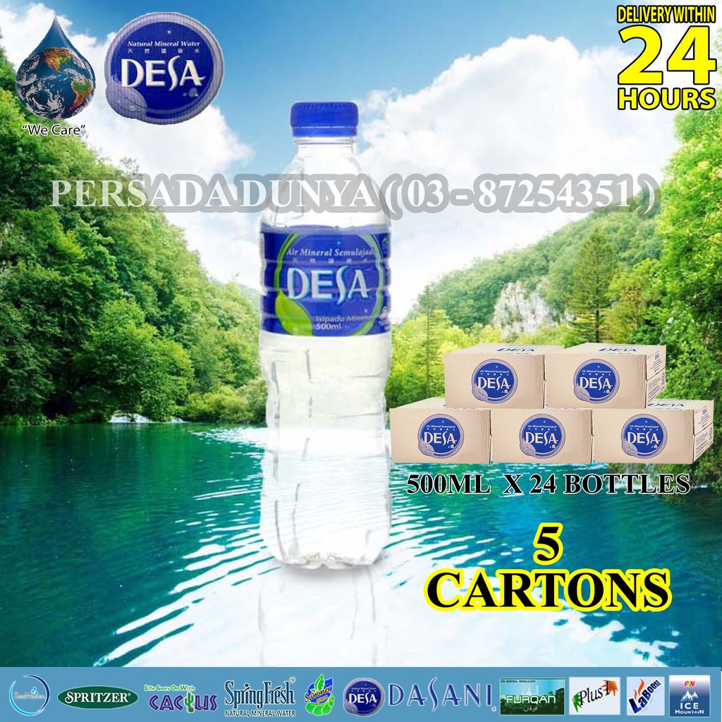 Buy Package Of 5 Cartons Desa Mineral Water 500ml X 24 Bottles Seetracker Malaysia