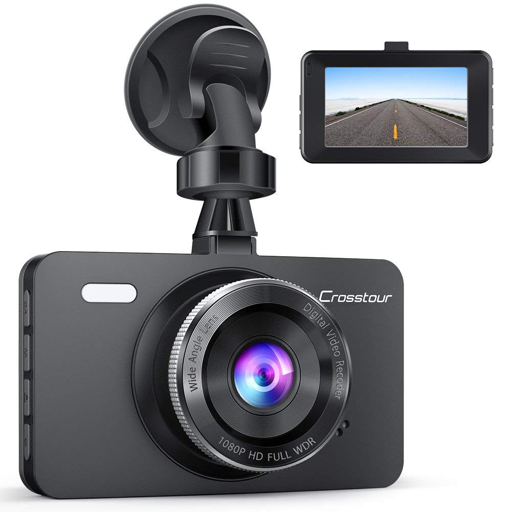 Dash Cam, Crosstour 1080P Car recorder Dashboard Camera Full HD 170