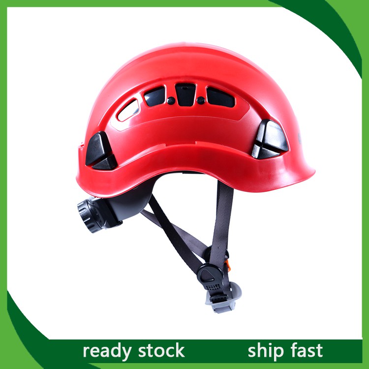 Professional Rock Climbing Helmet Caving Rappelling Rescue Hard Hat Red