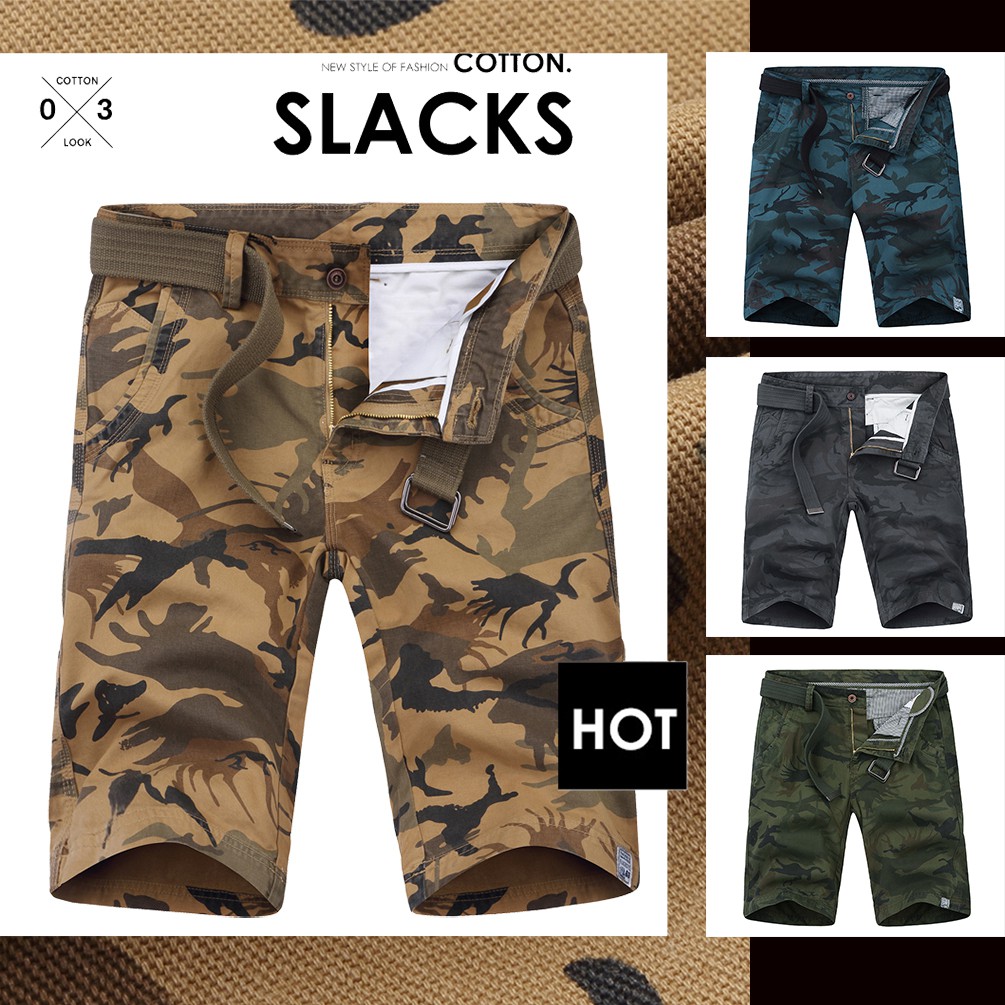 plus size camo cargo shorts