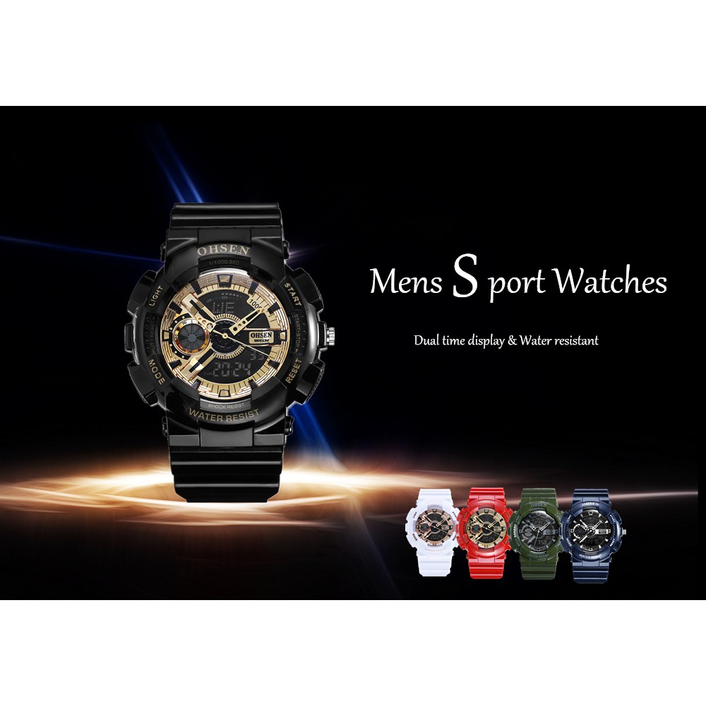 ohsen sport watch water resist 50m