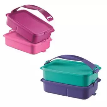 Tupperware Food Container Square Click To Go 900ml 1.5L