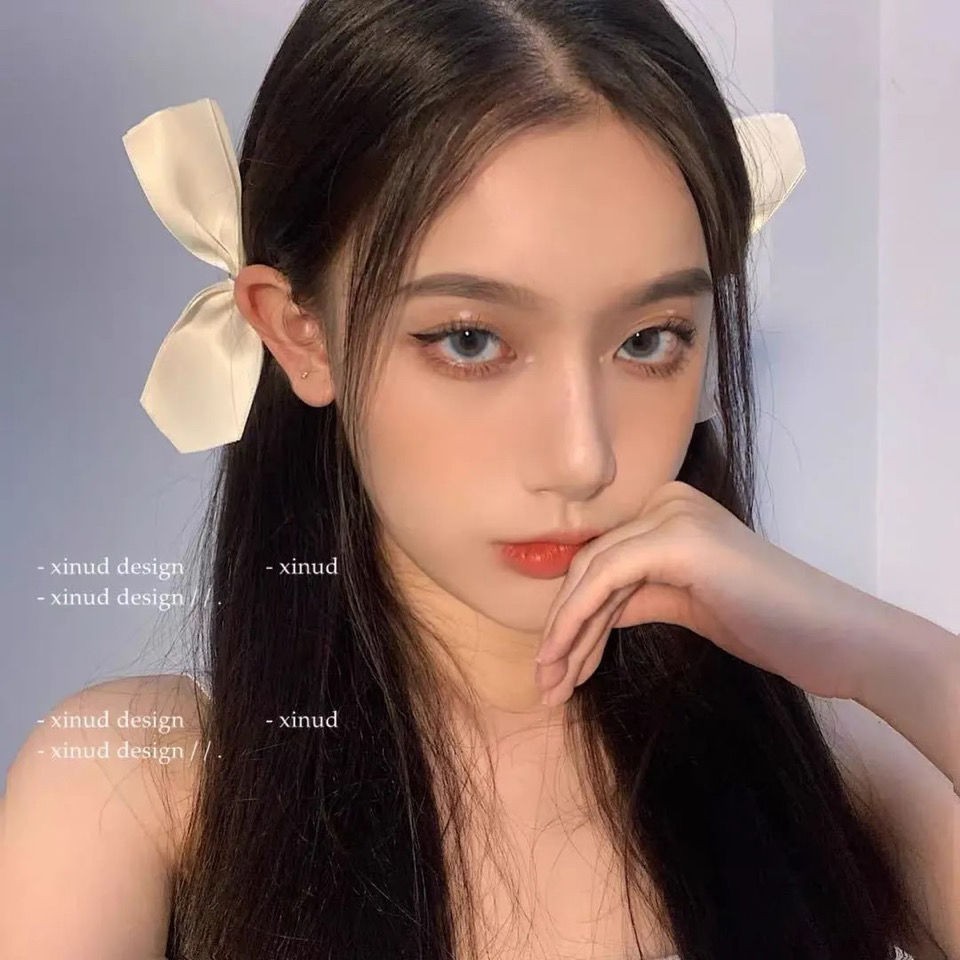 Quality Guarantee Aksesori Rambut Busur Korea Jisoo Yang Sama Dengan Jepit Separuh Kepingan Wanita Comel Sisipkan Hia