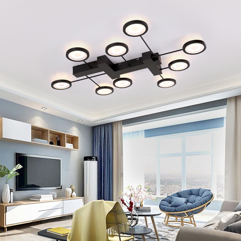 Led Modern Iron Acryl Black White Led Lamp Led Light Ceiling Lights Led Ceiling Light Ceiling Lamp For Foyer Bedroom