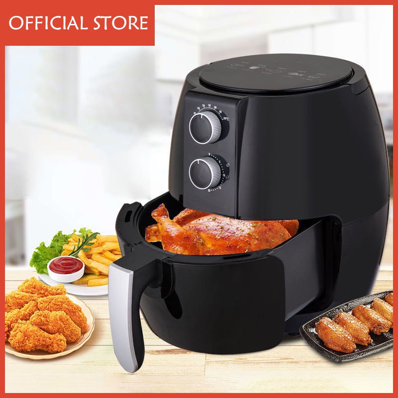 Deslon Air Fryer (4.5 L/3.2 L) Automatic Oil Free Electric Household Fries Machine Non Stick Fry Tools