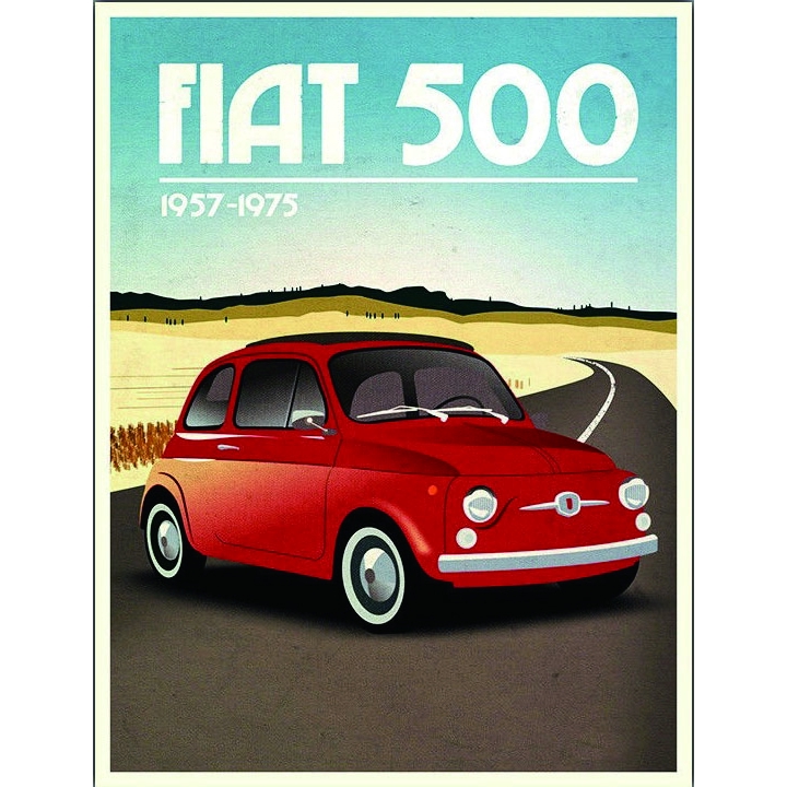 Metal Tin Sign Fiat 500 Decor Bar Pub Home Vintage Retro Poster Cafe Wall Art Shopee Malaysia