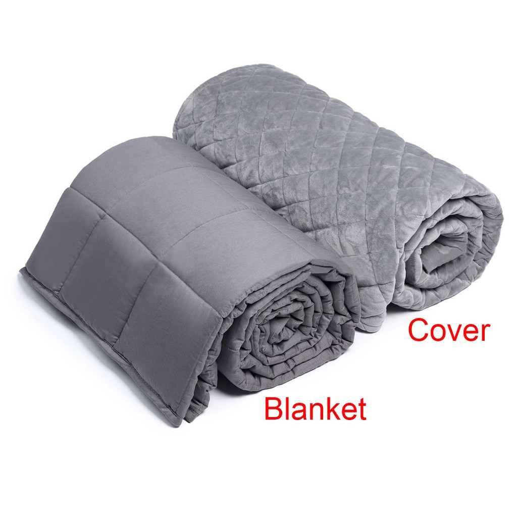 Blankets Throws Weighted Gravity Blanket Heavy Sensory Kids Adult Sleep Reduce Anxiety Comfortab Bedding